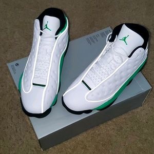 New Jordan retro 13 suede lucky green